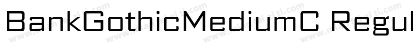 BankGothicMediumC Regular字体转换